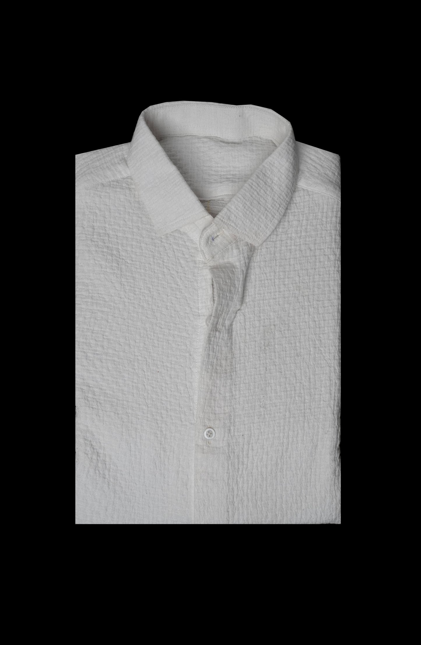 Pearl White Dobby Weave Old Money Full Sleeve Shirt
