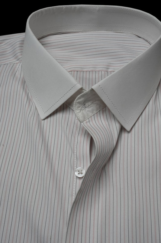 Off White Pink Pinstripe Cotton Shirt