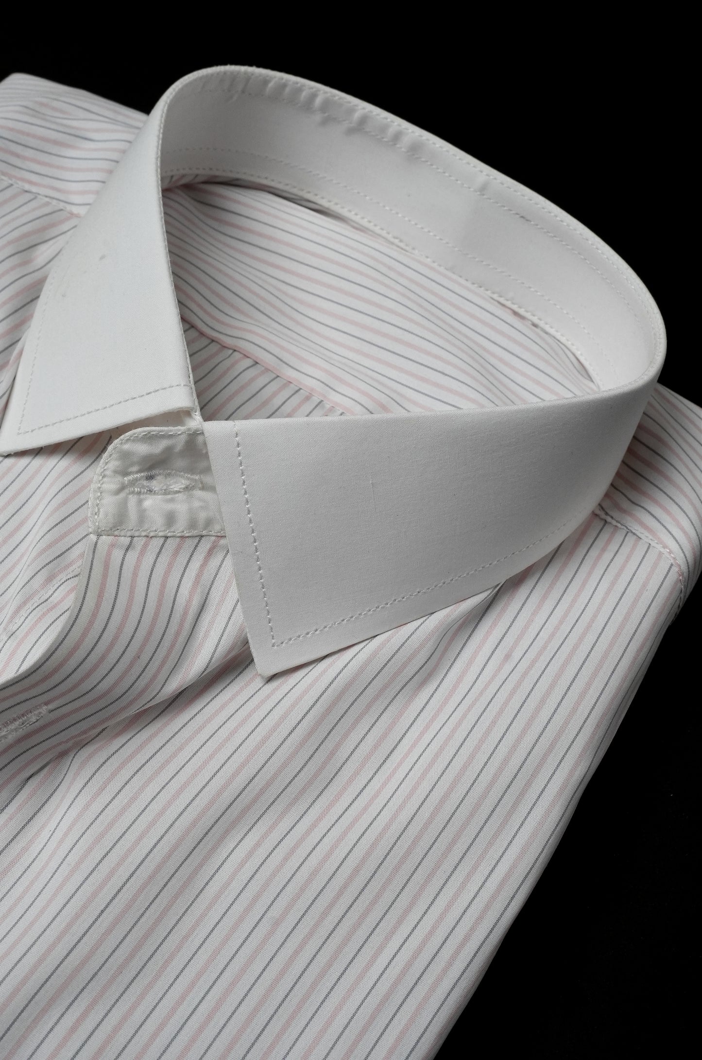 Off White Pink Pinstripe Cotton Shirt
