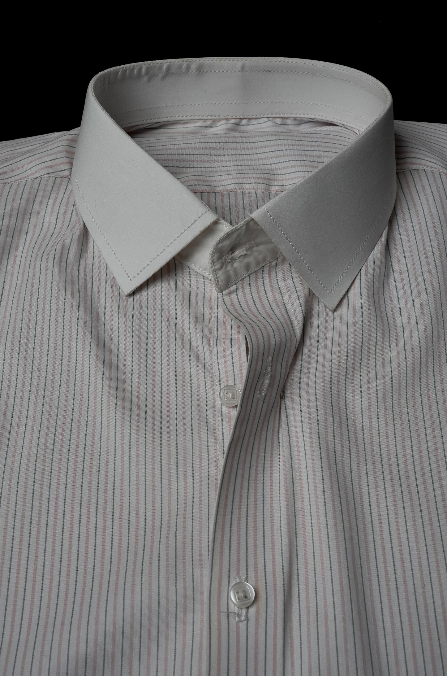 Off White Pink Pinstripe Cotton Shirt