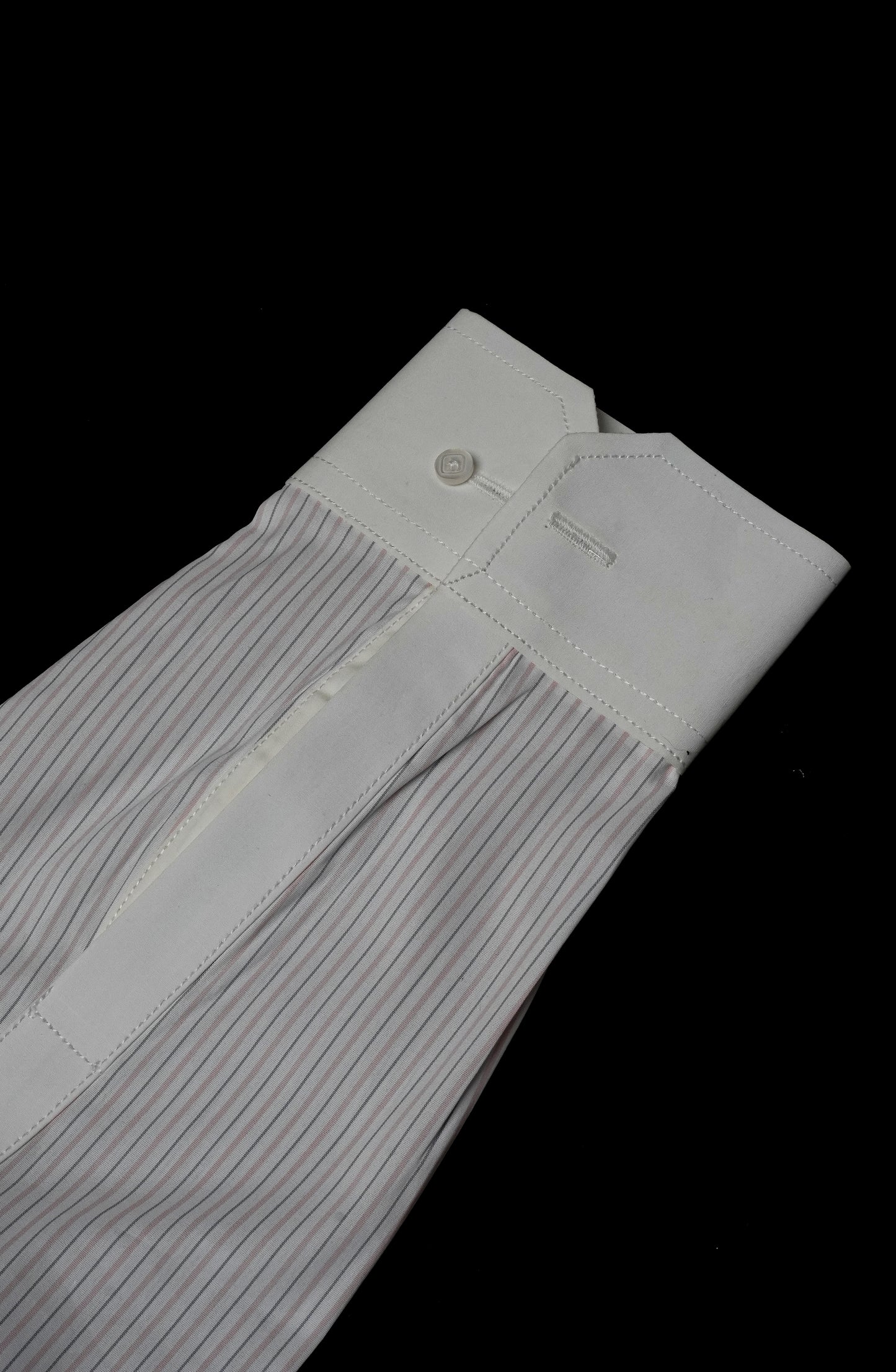 Off White Pink Pinstripe Cotton Shirt