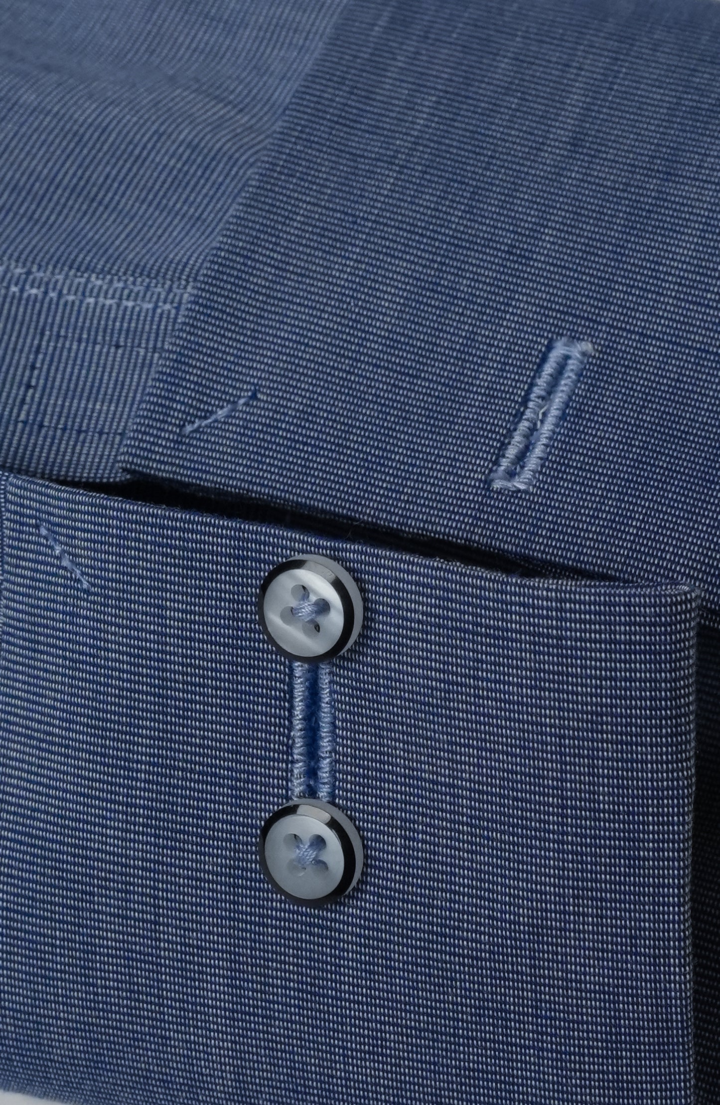 Blue Denim Self Textured Formal Shirt