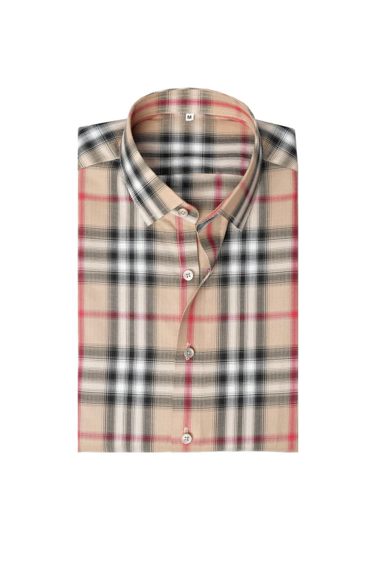 Nelson Beige Burberry Cotton Shirt