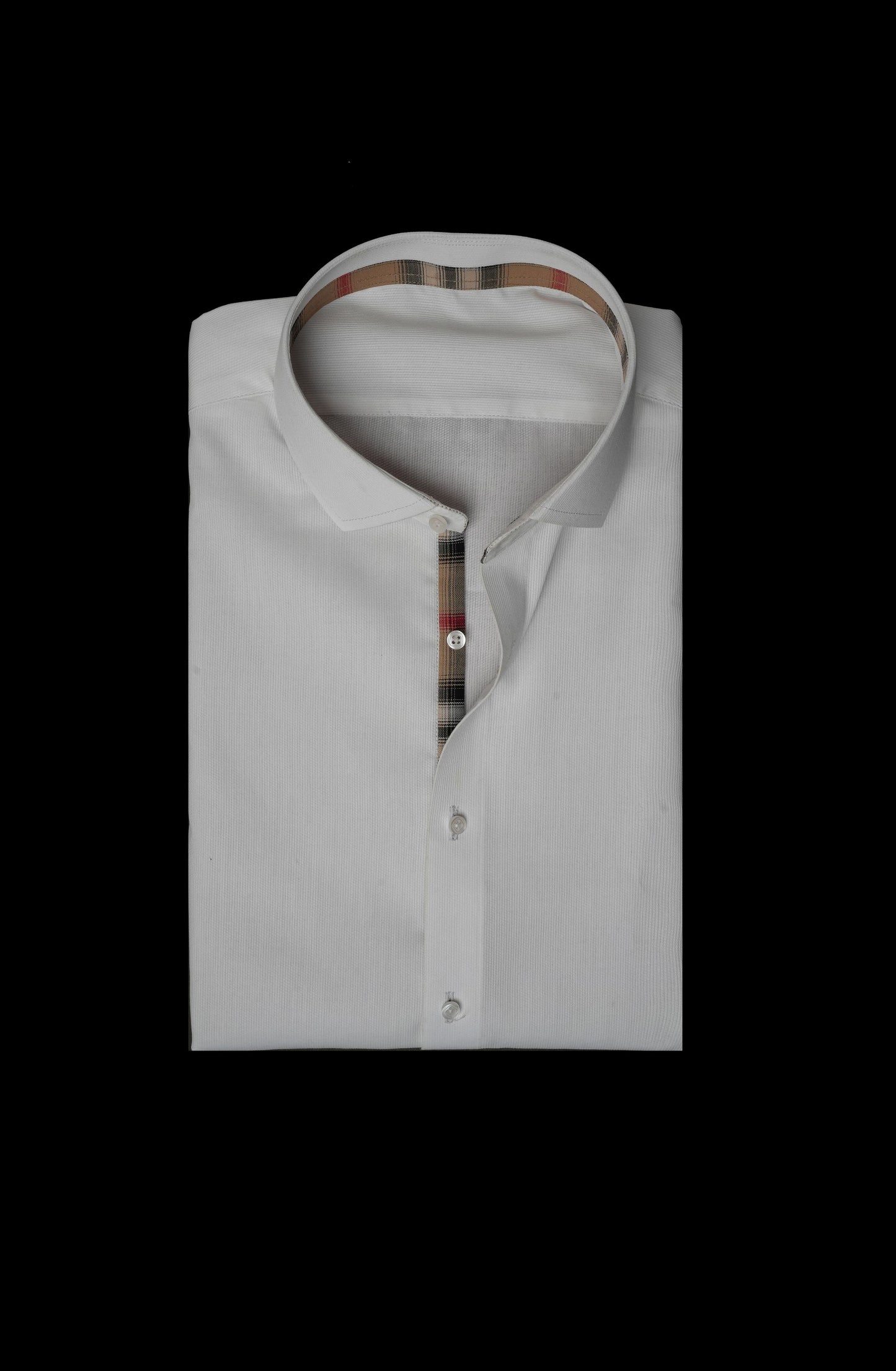 Ivory Refined Burberry Contrast Shirt