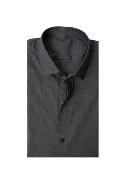 Charcoal Grey Self Textured Shirt