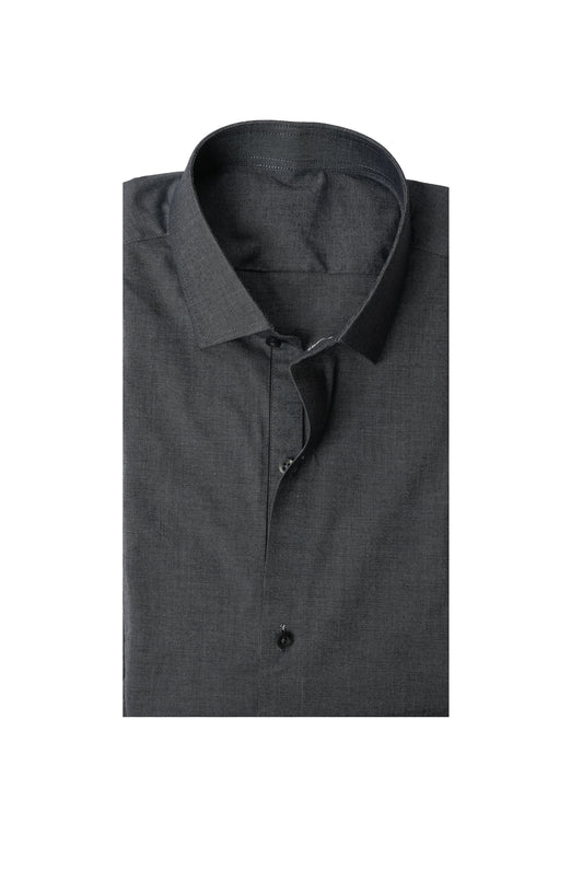 Charcoal Grey Self Textured Shirt