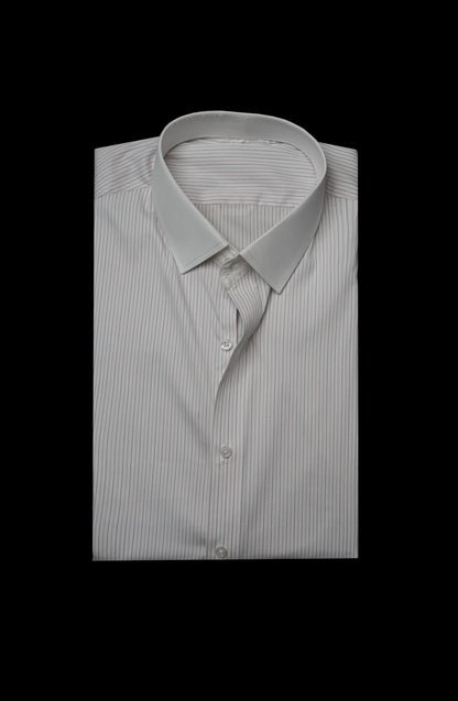 Off White Pink Pinstripe Cotton Shirt