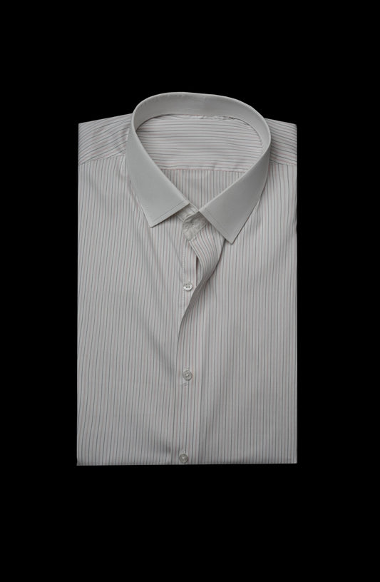 Off White Pink Pinstripe Cotton Shirt