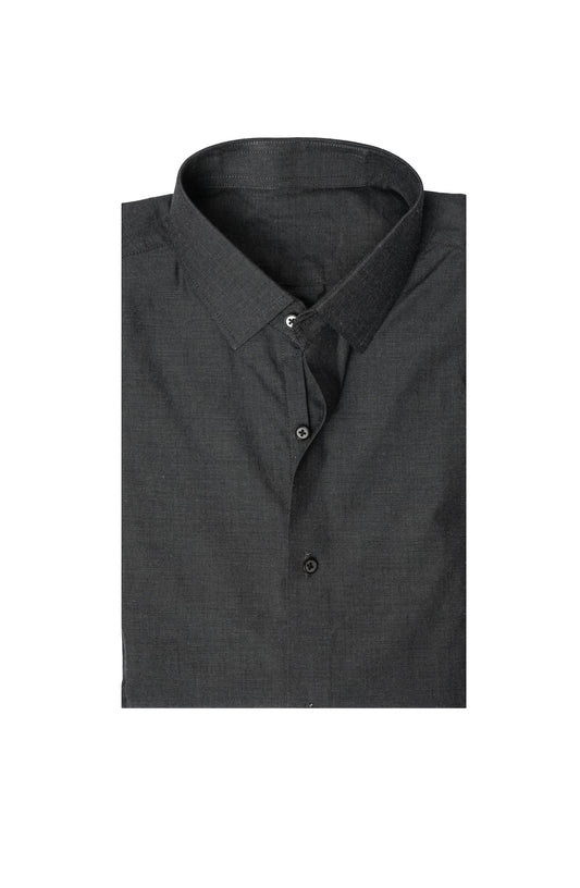 Dark Grey Self Textured Lining Shirt