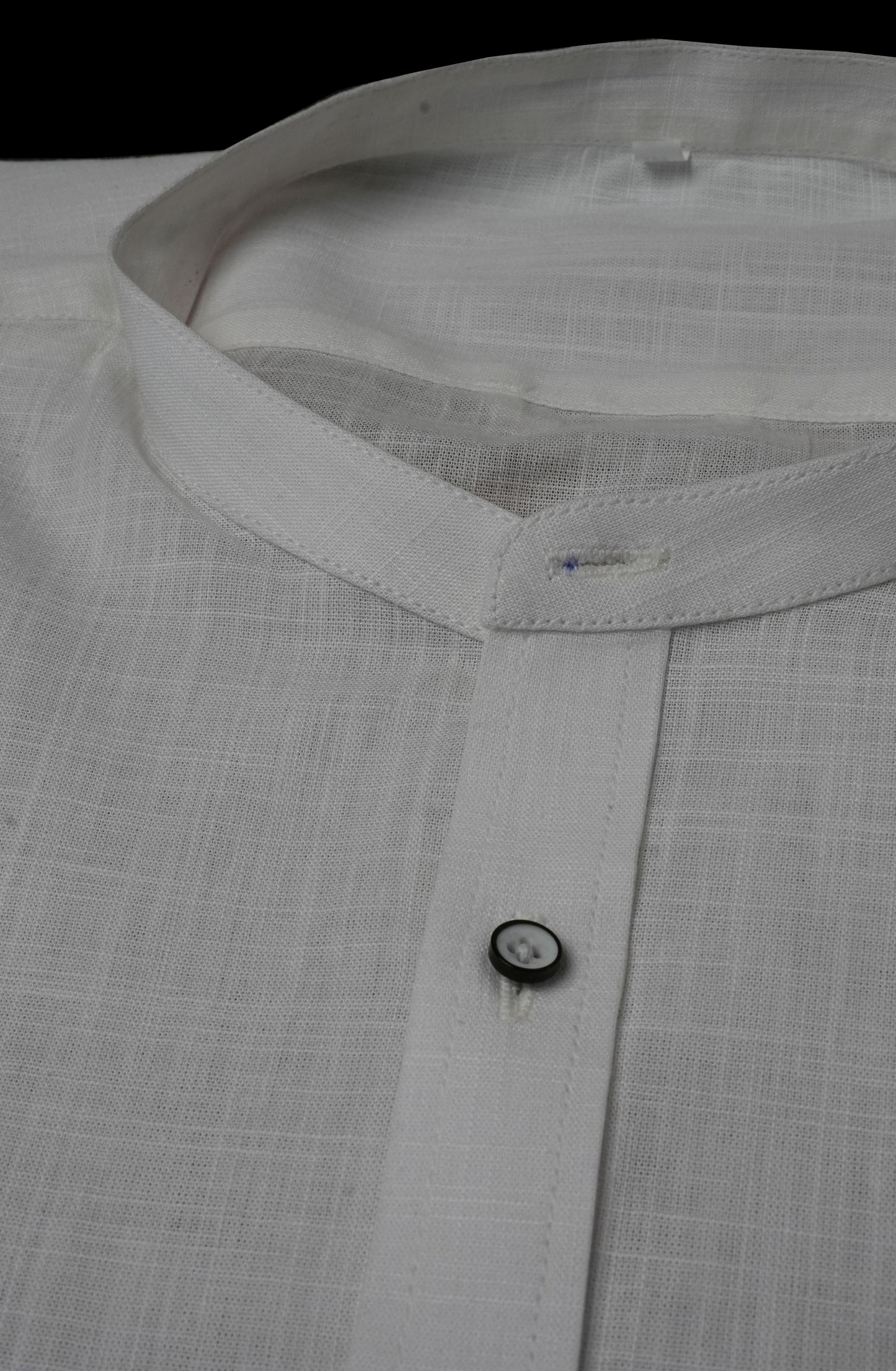 Off White Irish Grandad Linen Shirt