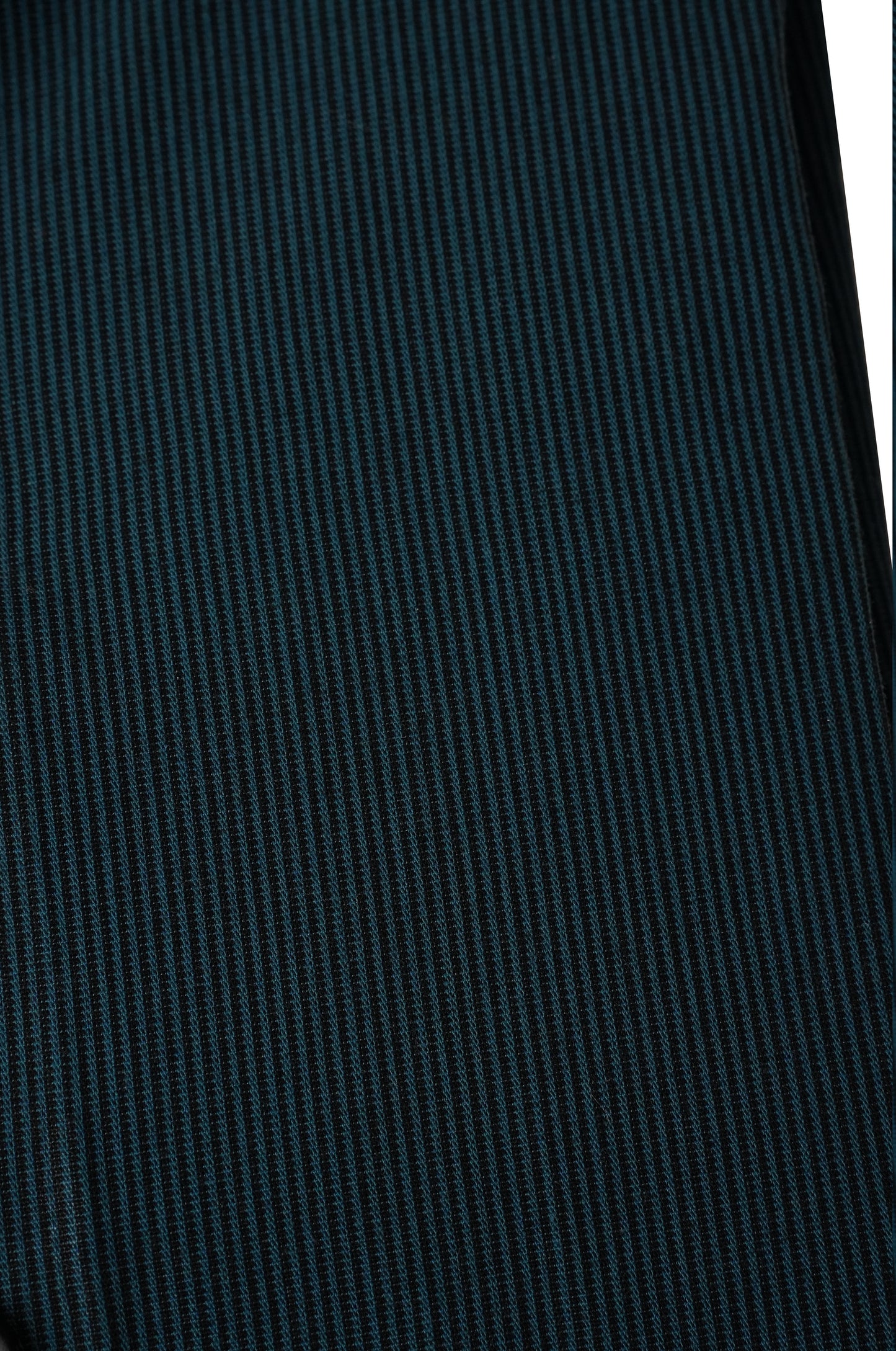 Zinc Black Pinstripe Ribbon Contrast Cotton Shirt