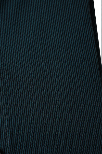 Zinc Black Pinstripe Ribbon Contrast Cotton Shirt