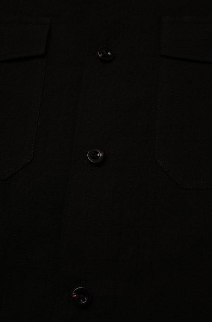Black Leafy Old Money Half Sleeve Shirt