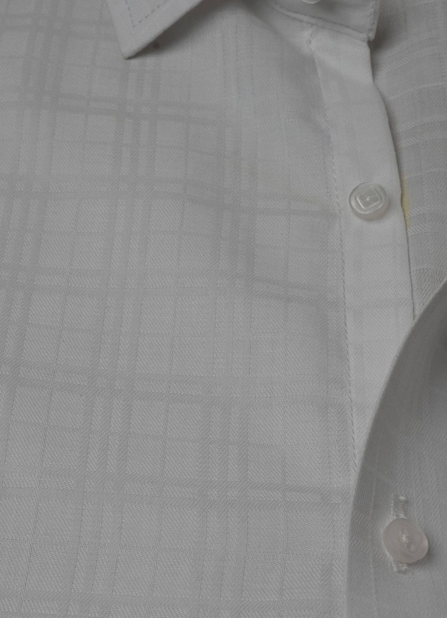 White Italian Self Textured Cotton Shirt
