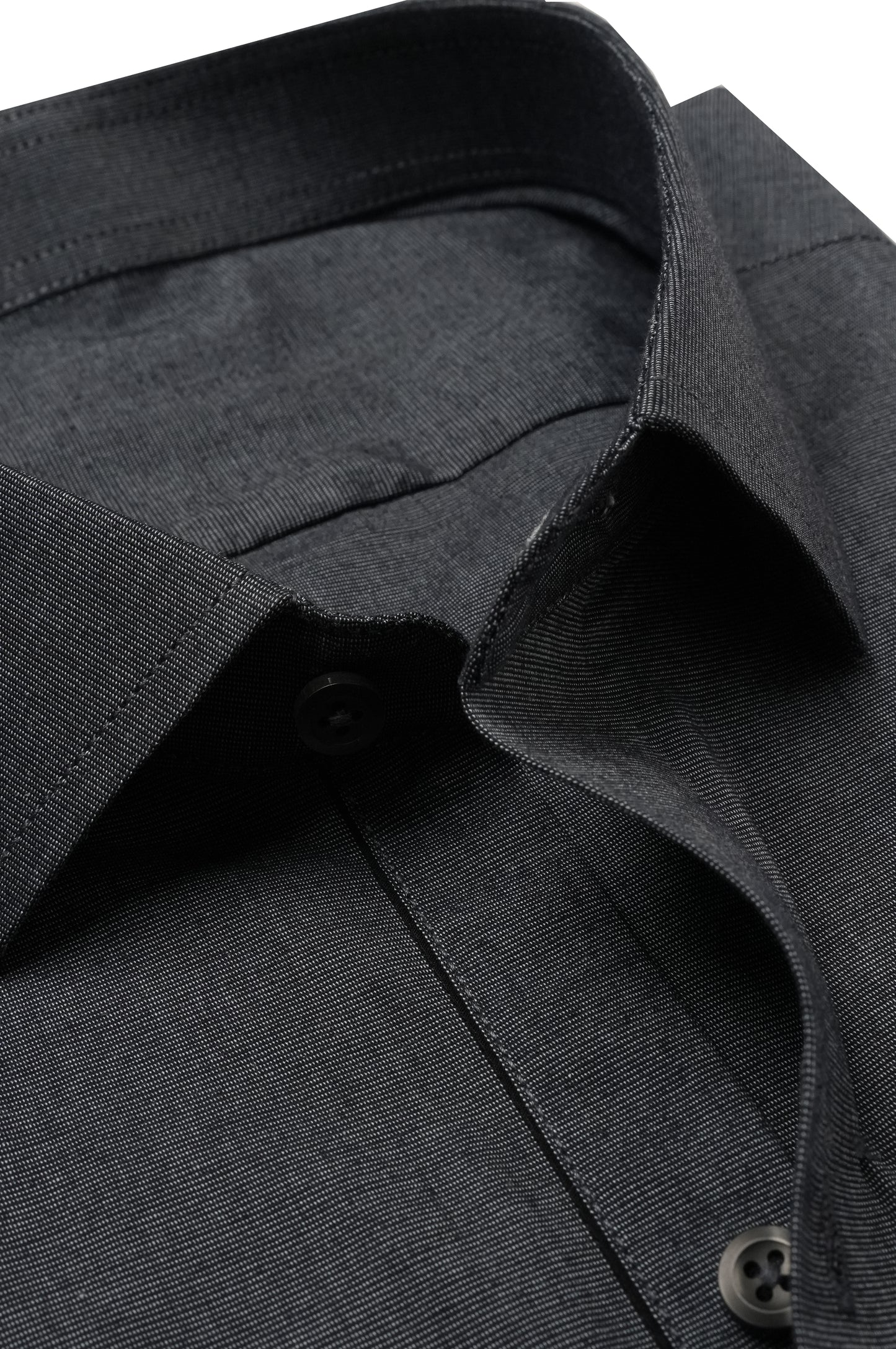 Charcoal Grey Self Textured Shirt