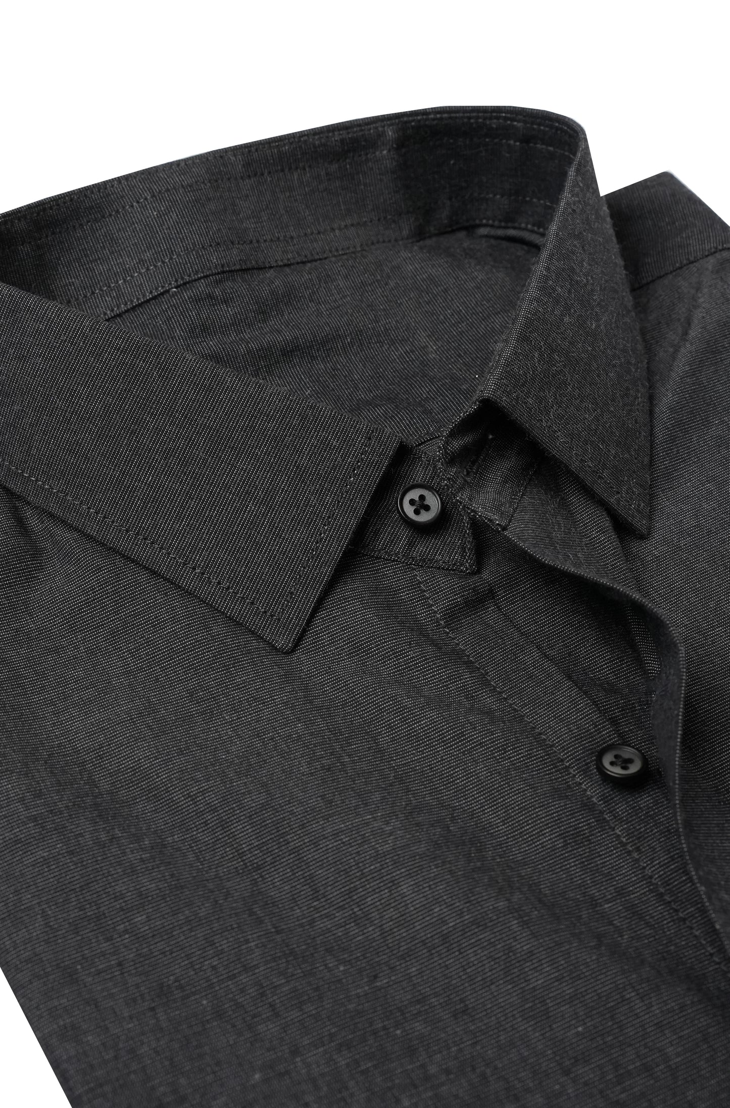 Dark Grey Self Textured Lining Shirt