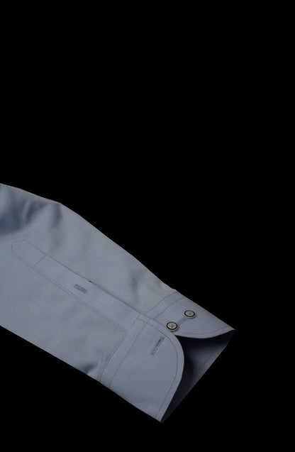 Sky Blue Self Textured Cotton Shirt