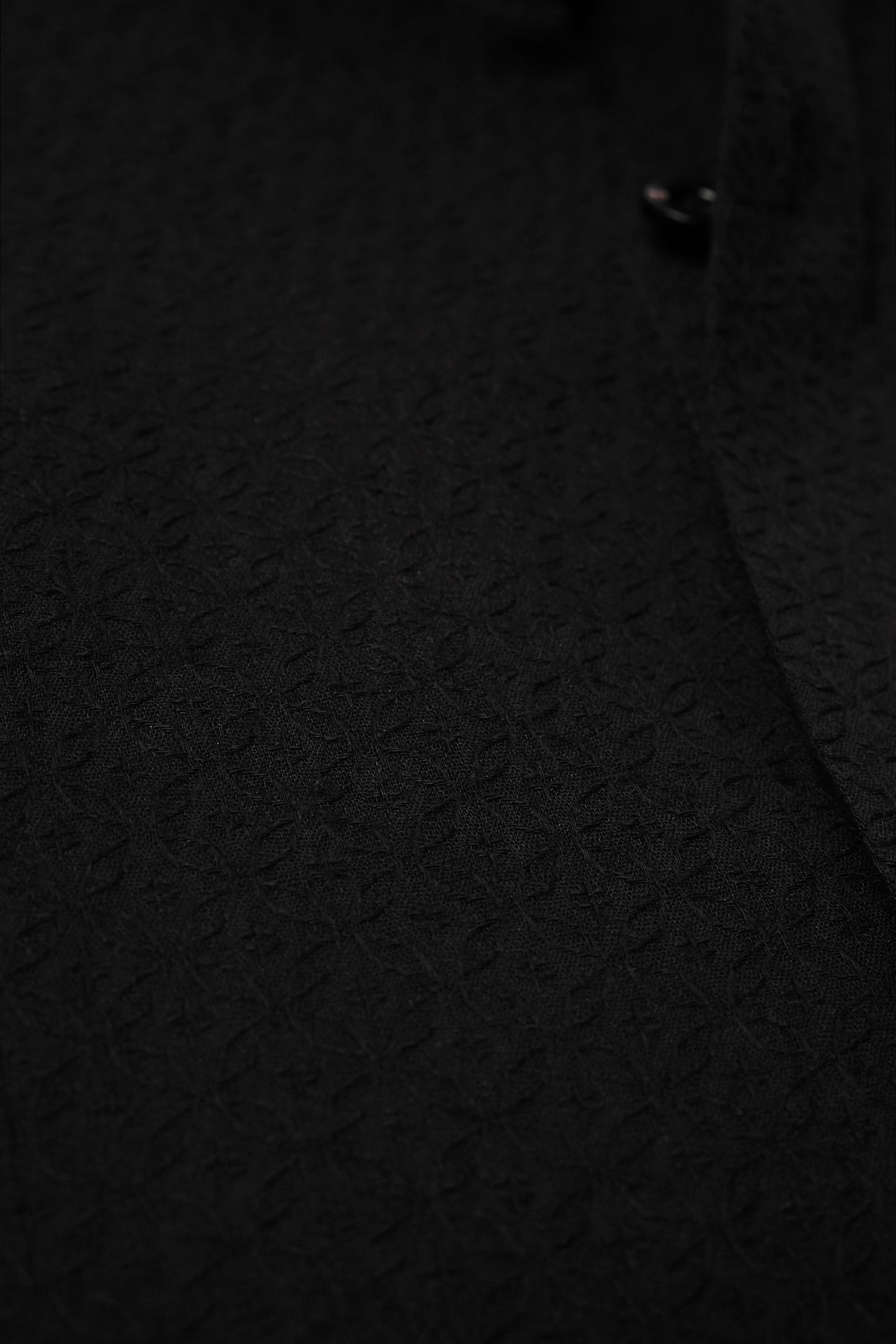 Black Leafy Textured Old Money Full Sleeve Casual Shirt