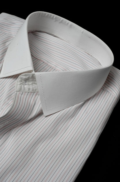 Off White Pink Pinstripe Cotton Shirt