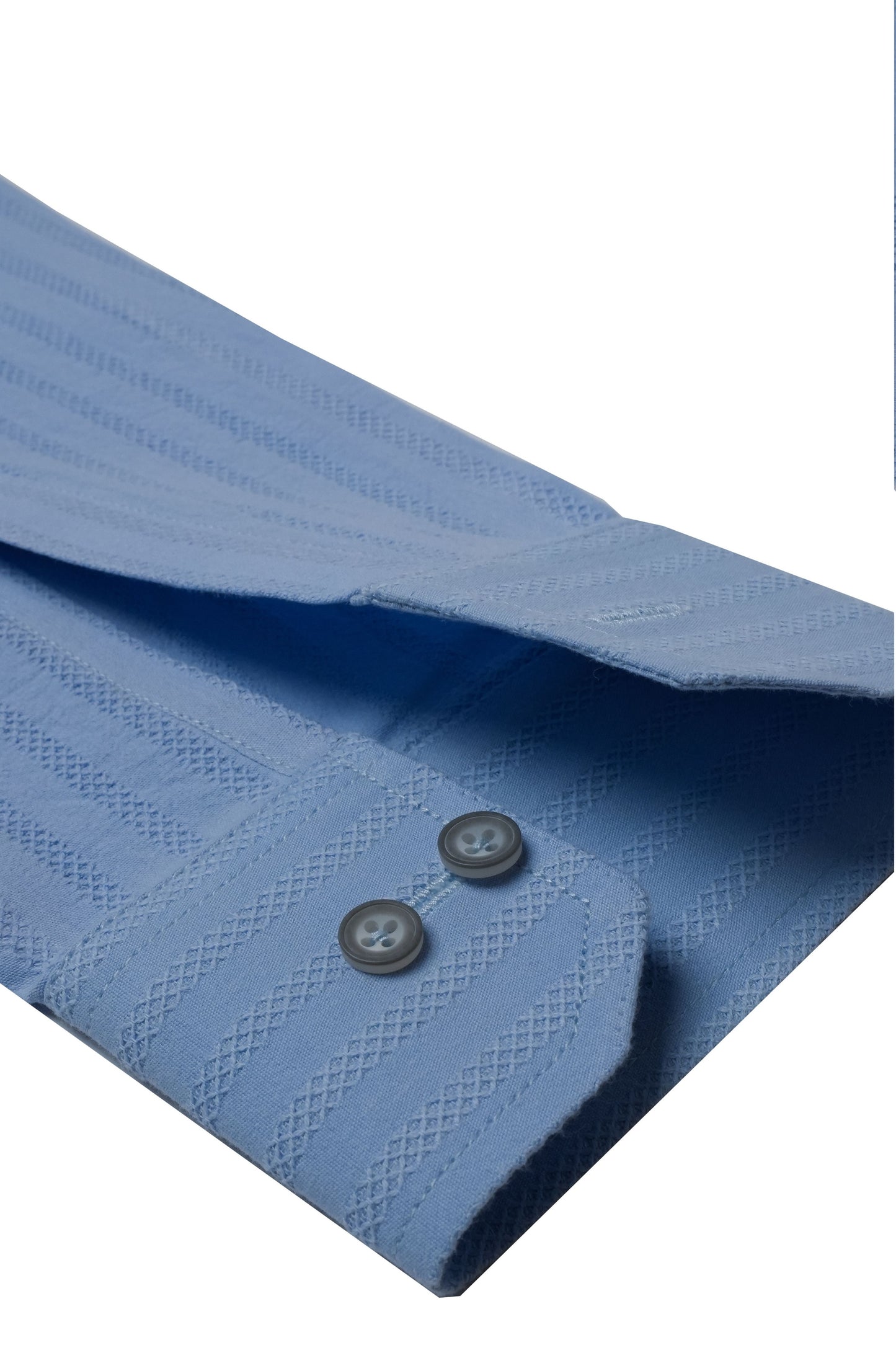 Sky Blue Dobby Micro Diamond Textured Cotton Shirt