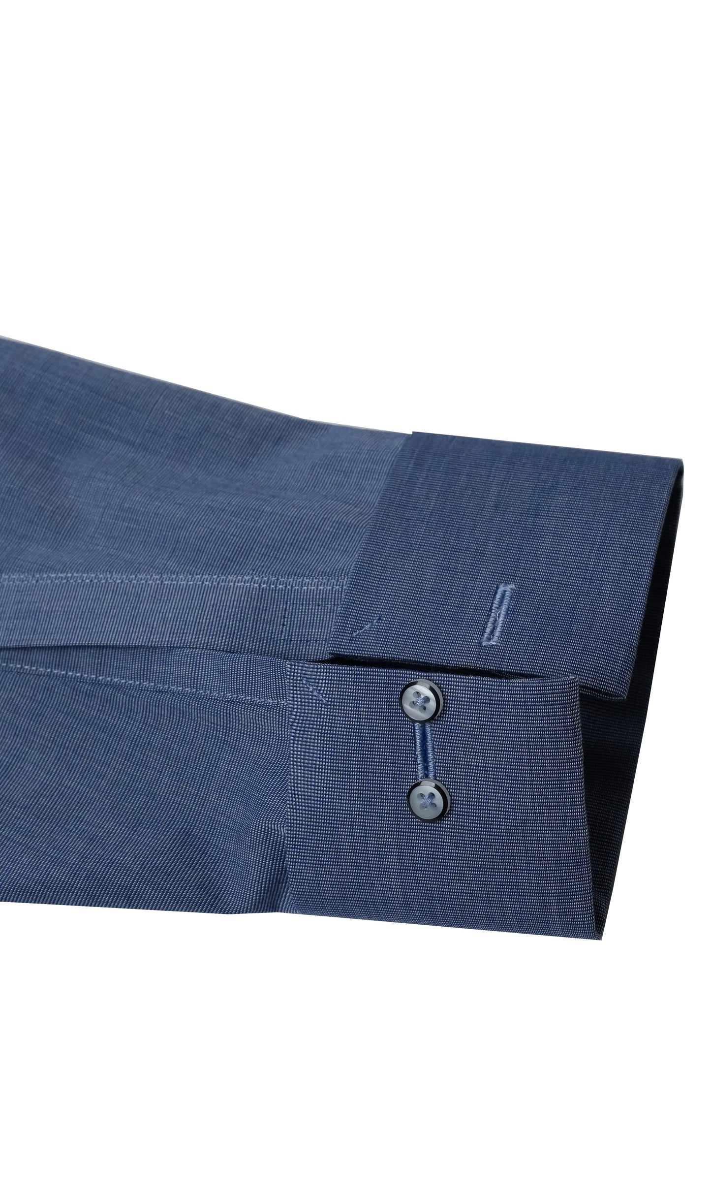 Blue Denim Self Textured Formal Shirt