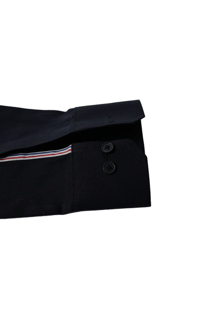 Navy Blue Ribbon Contrast Shirt