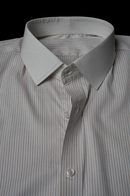Off White Pink Pinstripe Cotton Shirt