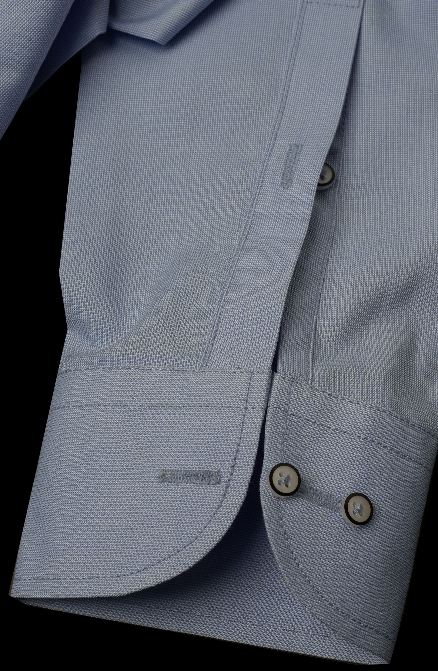 Sky Blue Self Textured Cotton Shirt