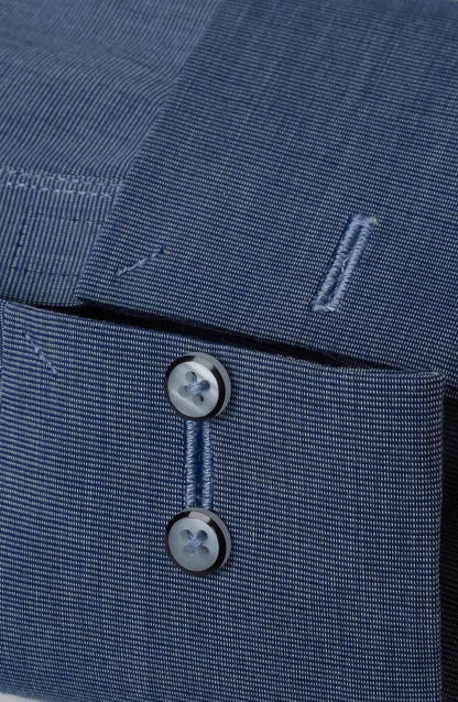 Blue Denim Self Textured Formal Shirt