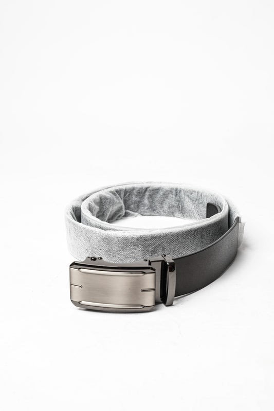Black Leather Textured Belt