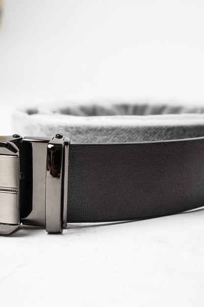 Black Leather Textured Belt