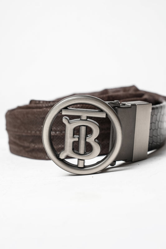 Men’s Black Textured Leather Belt
